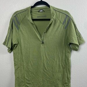 Smartwool Green Marino Wool Athletic Mens Shirt sz Sm